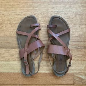 Sophia Milano Italian Leather Strappy Sandals